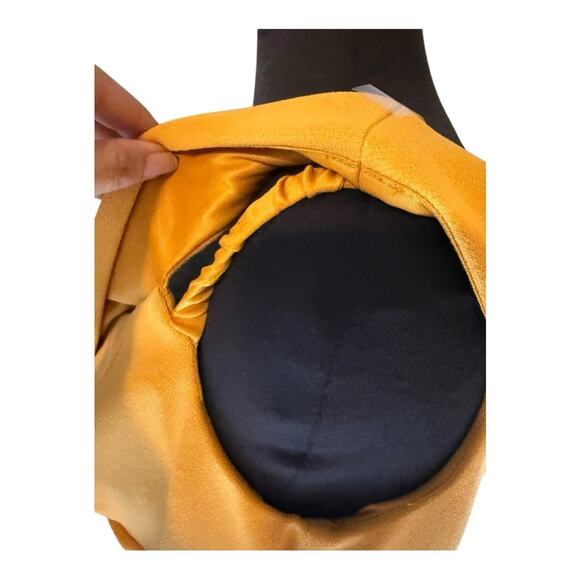 Davids Bridal Buttercup Yellow Stretch Belle Romantic Maxi Dress 12 Feminine - Picture 5 of 7